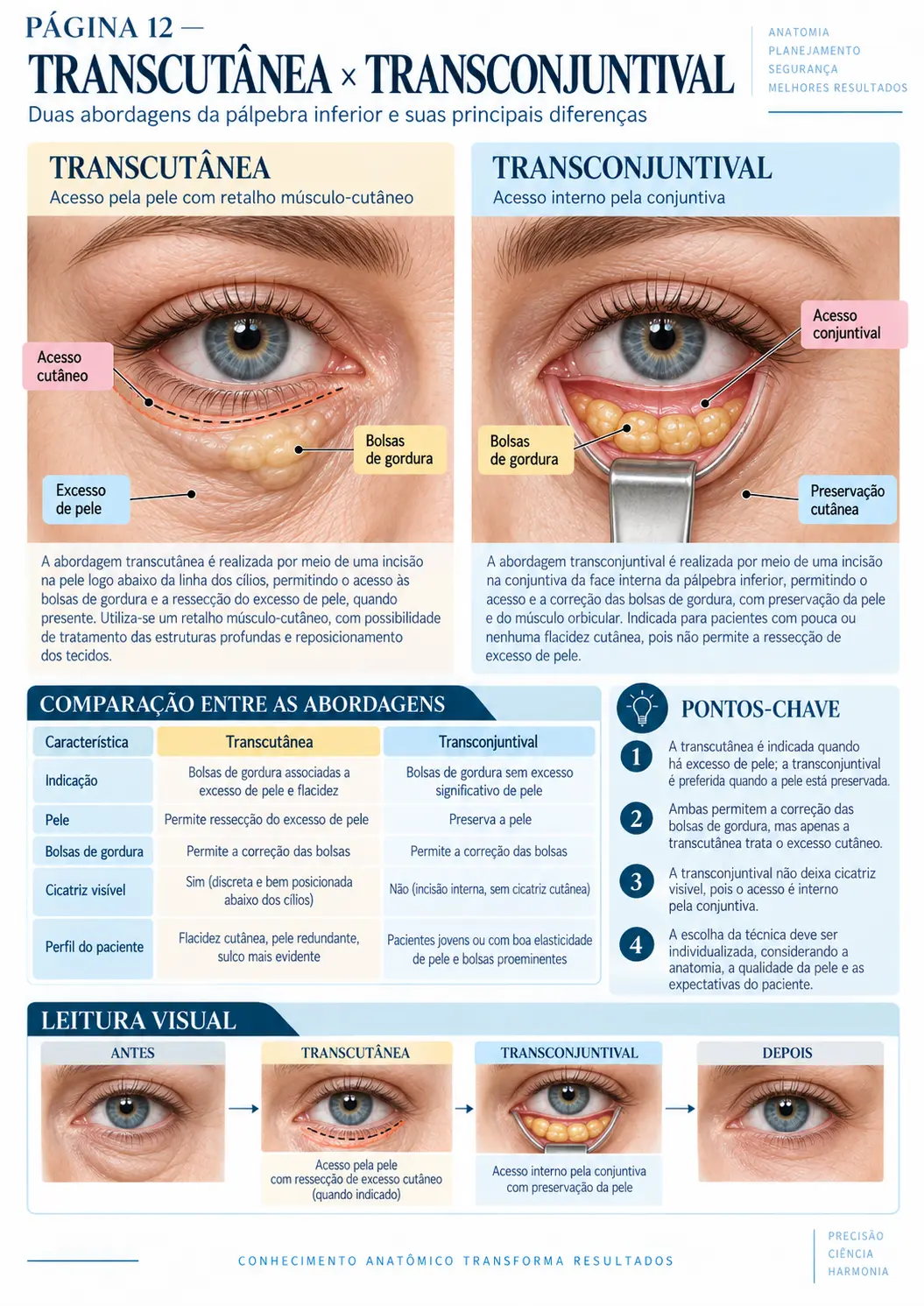 Página do BLEPH MAP: Transcutânea × Transconjuntival